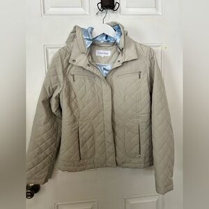 Calvin Klein Women's Beige Quilted Puffer Jacket